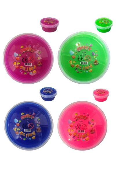 Oyunsal سلايم أزرق - وردي - كرز - أخضر سلايم حلو - 4 قطع سلايم منفوش بألوان ن...