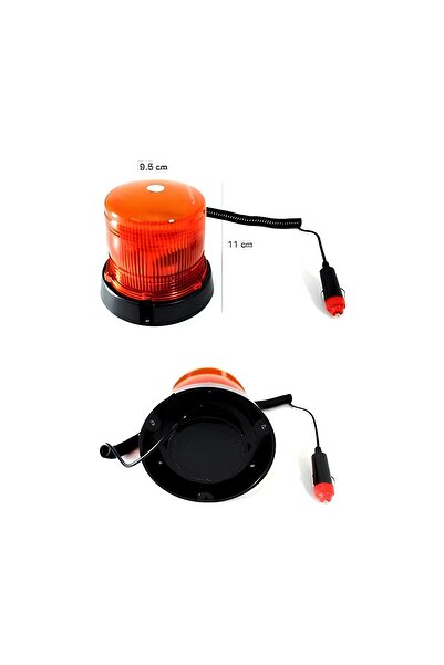 Marka Sarı Tepe Lambası Mıknatıslı Çift Çakar 12 - 24 Volt