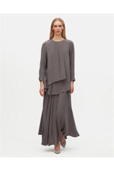 MISS DALIDA T25Y-6026 Missdalida Front Part Movable Cut Cupro Tunic