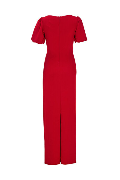Swing Γυναικείο βραδινό φόρεμα 5AG15200 Κόκκινο