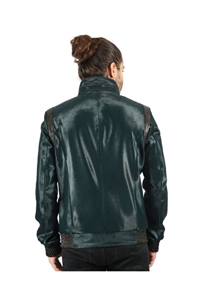 vivamood Raphael Erkek Orijinal Kürklü Dana Deri Mont-2XL