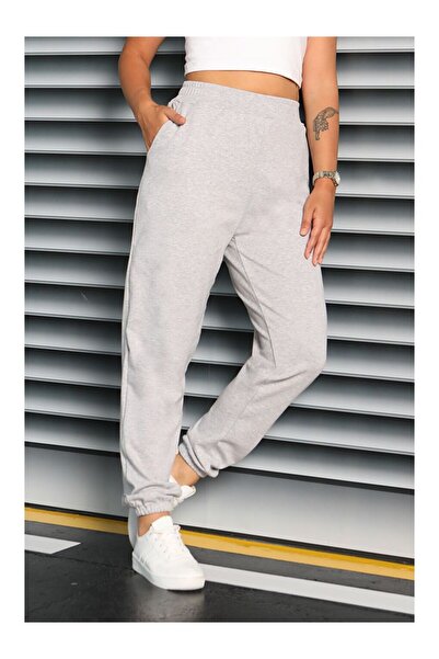 LC Waikiki Cepli Paça Lastikli İki İplik Eşofman Altı Gri - 27675