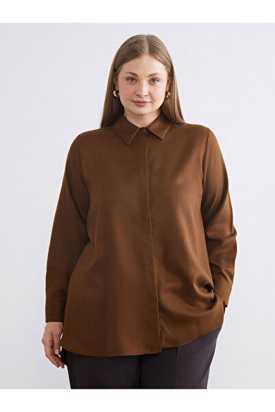 LC Waikiki Brown Modal Blend Women's Shirt Tunic