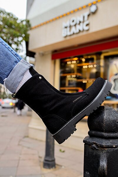 Zapatos CH027 Quebec Erkek Spor Günlük Fermuarlı Süet Bot SST - Siyah