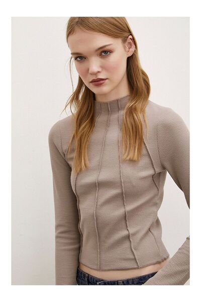 LC Waikiki Bluză cu cusături în față Mink