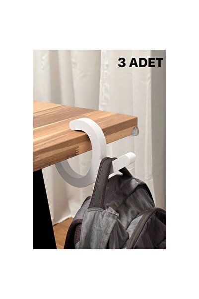 Nebron Okul ve ofis için, masa kenarı çanta, kıyafet askısı-3 ADET-Çanta askısı-15 Kg taşıma kapasiteli