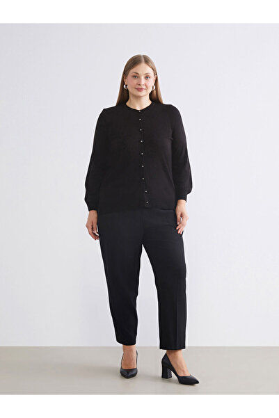 LC Waikiki Black Elastic Waist Women's Trousers