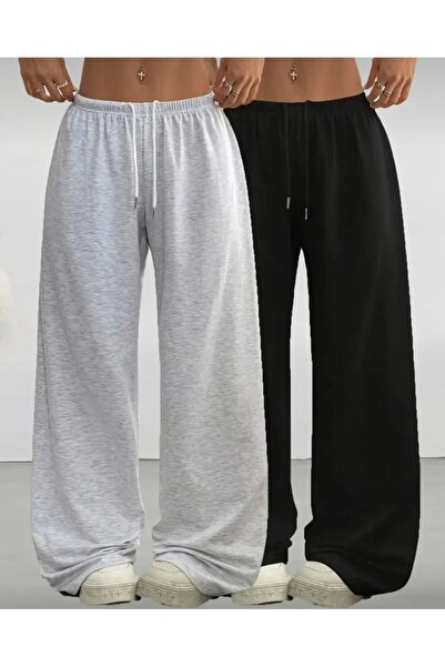 berfmoda قطعتان من بنطلونات رياضية واسعة الساقين