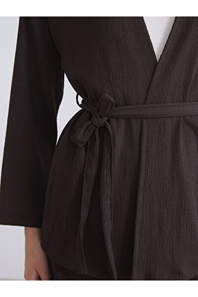 LC Waikiki Sparkling Choices from Shining Store |   Shawl Collar Textured Women's Cardigan