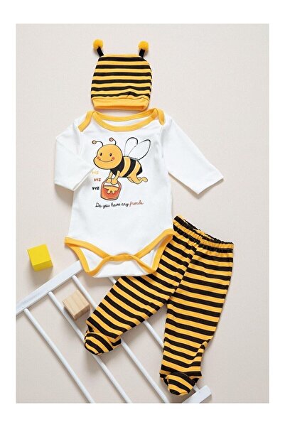 LC Waikiki Bebek Sarı Arılı 3 Lü Zıbın