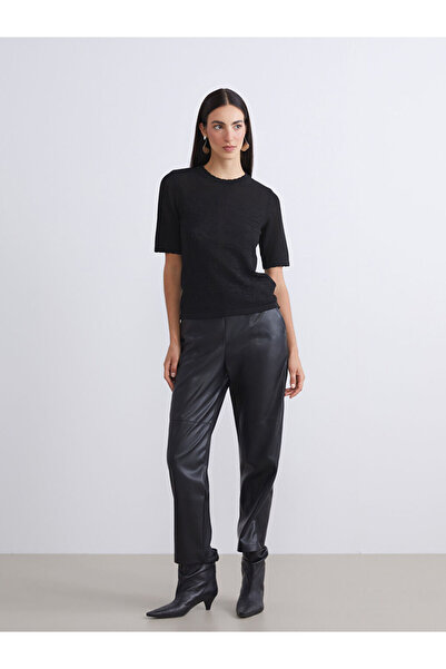 LC Waikiki Esvab • Modern & Distinctive Women's Leather-Look Pants with Waist...