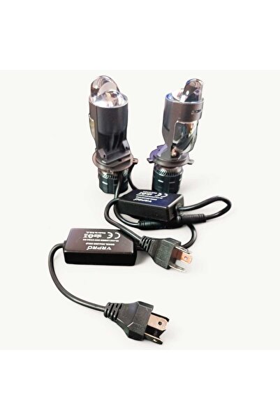 FORTİCO H4 Mercekli Led Zenon Şimşek Etki 50w 20.000lm Limon Sarısı Beyaz 2 Renkli Açkapa Renkdeğişim