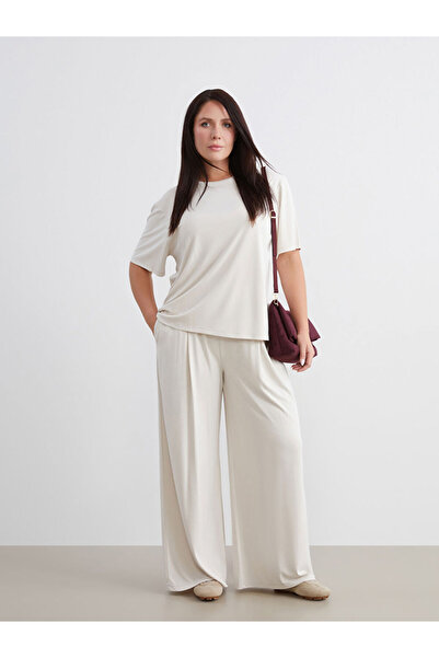 LC Waikiki Bej Modal Karışımlı Kadın Eşofman Altı