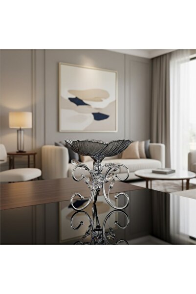 Hinora Crystal Drop Stone Model Pedestal Fruit Bowl 20X18Cm