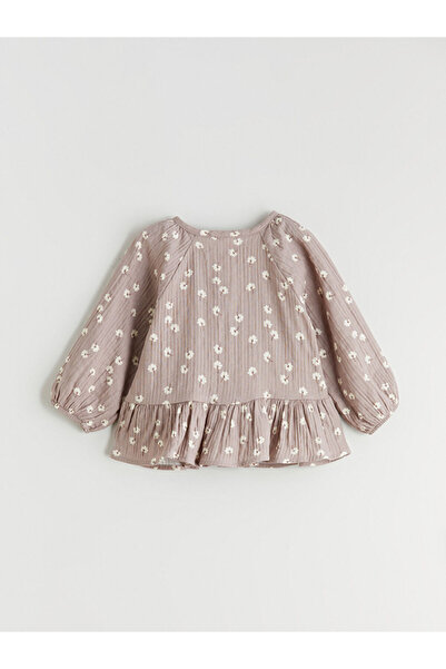 LC Waikiki Crew Neck Baby Girl Muslin Shirt and Pants