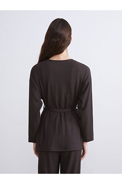 LC Waikiki Sparkling Choices from Shining Store |   Shawl Collar Textured Women's Cardigan