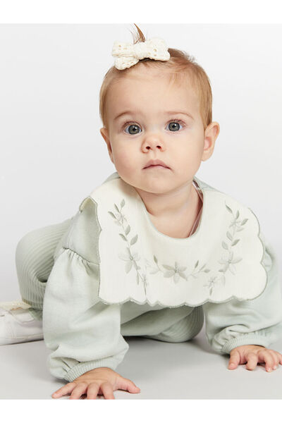 LC Waikiki Timeless Advice | Crew Neck Baby Girl Sweatshirt and Leggings 2-Piece Set