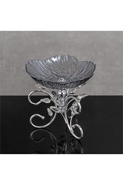Hinora Crystal Drop Stone Model Pedestal Fruit Bowl 20X18Cm