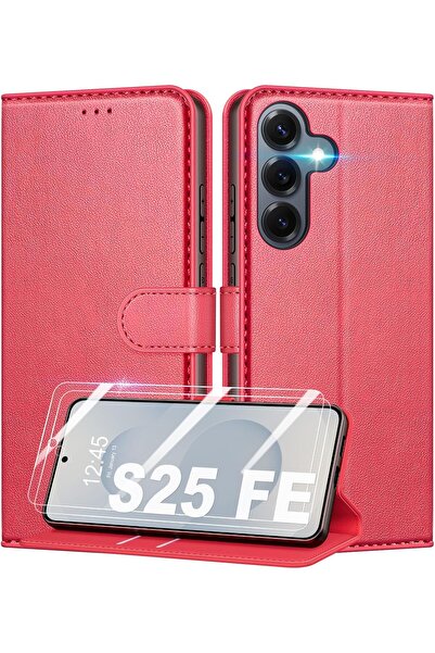 Rivor Samsung Galaxy S25 FE Kılıf Kamera Korumalı Kapaklı Kartlıklı Cüzdanlı ...