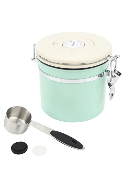 Generic Sorandy Coffee Storage Canister, Airtight Stainless Steel Kitchen Food Storage Container with Scoop