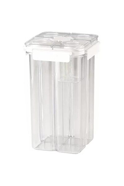 Generic Azonee Large-capacity multi-compartment cereal storage jar, Easy-pour Grain Dispenser, kitchen food