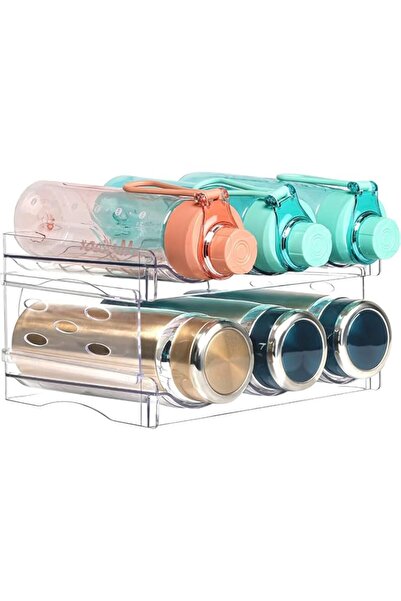 Generic YLMKDE Stackable Water Bottle Organizer for Cabinet, Kitchen Pantry Organization and Storage, Plasti