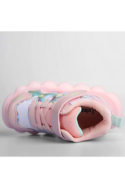 Vicco Sonya Orthopedic Sole Lighted Children's Boots Pudra