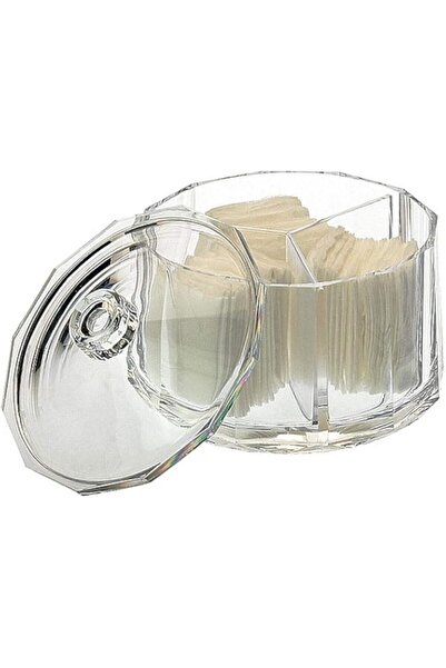 Generic Yakri Acrylic Candy Sweet Jar Case with Lid, Storage Box with 3 Department for Home Kitchen Φ14i5xH