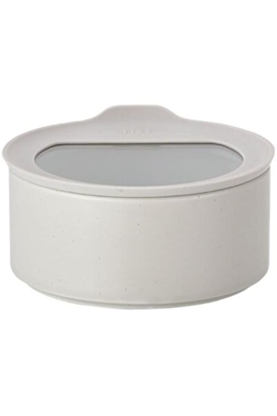 Generic Orchid Neflam Fika Ceramic Food Storage Box Round 600ml, Airtight Porcelain Food Container With Lid,