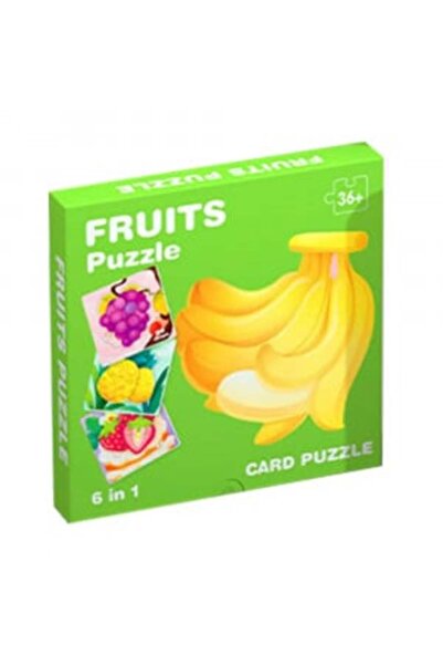 Picodino 6 in 1 puzzle with large pieces and image association, Fruits