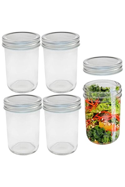 Generic ZOAJU 8 Oz Glass Regular Mouth Mason Jars with Metal Airtight Lids Ideal for Meal Prep, Food Storage