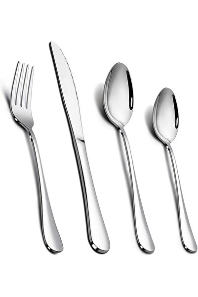 Generic Cutlery Set, Onader Stainless Steel 24 Piece Cutlery Set for 6 People, Flatware Silverware Set with