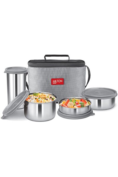 Generic MILTON Lunch Box with Bag, Set of 4, (3 Food Containers - 200 ml, 320 ml, 500 ml & 1 Tumbler - 380 m