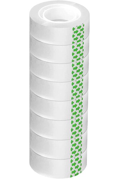 Generic [Pack of 8] Clear Tape Rolls – [¾ inch x 25 yards] Transparent Tape for Office, Home, School, Gif