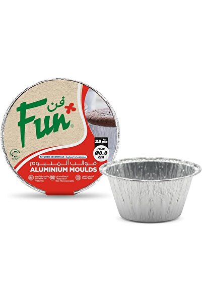 Generic قوالب خبز ألومنيوم للاستخدام مرة واحدة - 130 سم مكعب - عبوة من 25 قالبًا