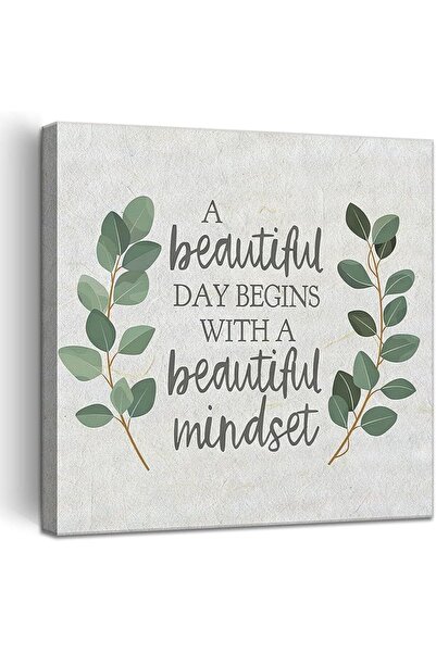 Generic LOARTVE Framed Inspirational Wall Art Minimalist Floral Canvas Prints Positive Quotes Poster Picture