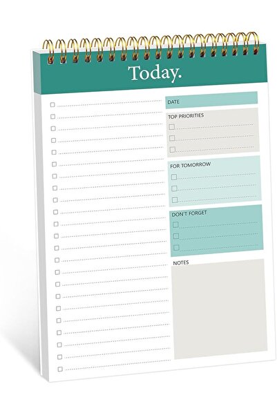 Generic To Do List Notepad - Daily Planner Pad Undated 52 Sheets Tear Off, 6.5" x 9.8" Planning Pad Checklis
