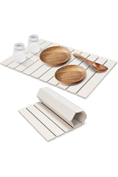 Generic Large Stone Dish Drying Mats for Kitchen counter, Collapsible Quick Dry Dish Drying Mat, Eco-Friendl