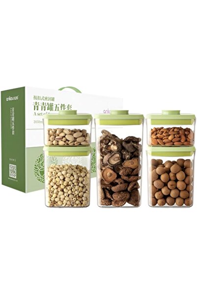 Generic Kitty Pop Up Lid Food Storage Containers: One Touch Baby Milk Powder Dispenser, Clear Storage Airtig