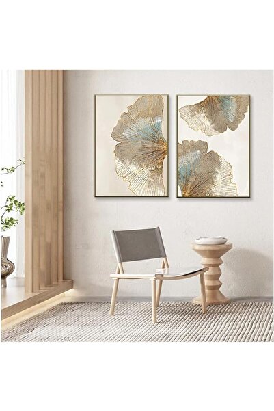 Generic لوحة فنية تجريدية من BPA® على شكل زهرة ورقية ذهبية هندسية مطبوعة على ...