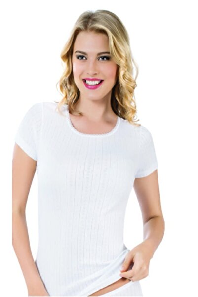 NightLove Öztaş Transfer Half-Sleeve Ribana Undershirt 2003-A