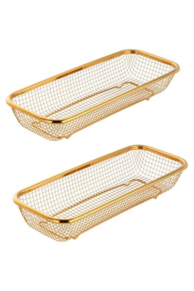 Generic منظم أدراج المطبخ الذهبي من بايغو، سلال تخزين شبكية قابلة للتكديس، أد...