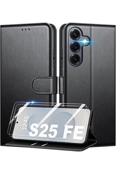 Rivor Samsung Galaxy S25 FE Kılıf Kamera Korumalı Kapaklı Kartlıklı Cüzdanlı ...