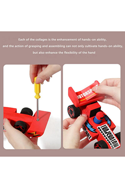 Picodino Wooden Car Set to Assemble and Paint – 3 DIY Kits with Paints, Brushes and Stickers