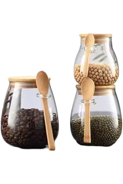 Generic New Airtight Glass Food Containers Jar, Glass Food Storage Jar Container, Nuts Container, (34 oz) De