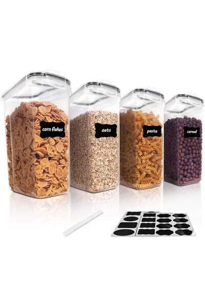 Generic Vtopmart Cereal Storage Container Set, BPA Free Plastic Airtight Food Storage Containers 4L for Cere