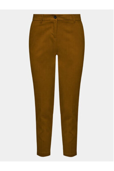 Sisley Γυναικεία Παντελόνια Chino 48M855BK7 Καφέ