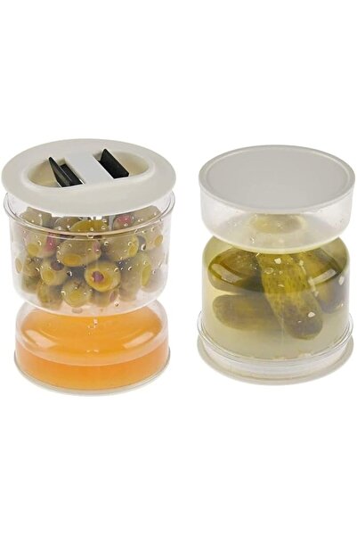 genric مرطبان مخلل وزيتون على شكل ساعة رملية، مرطبان مخلل قابل للتقليب منفصل ...