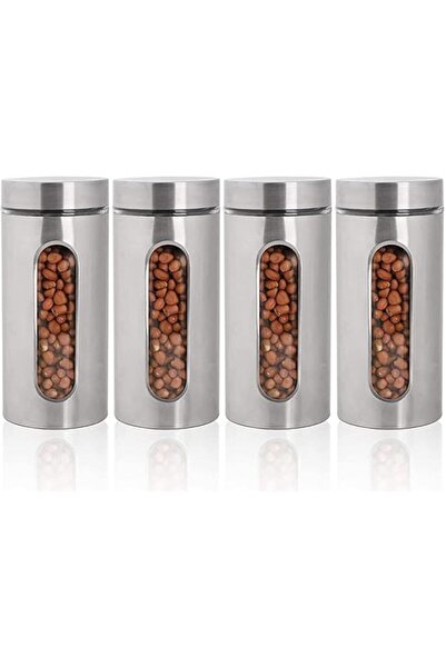 genric مجموعة علب المطبخ، علبة من الفولاذ المقاوم للصدأ والزجاج مع نافذة، تنظ...