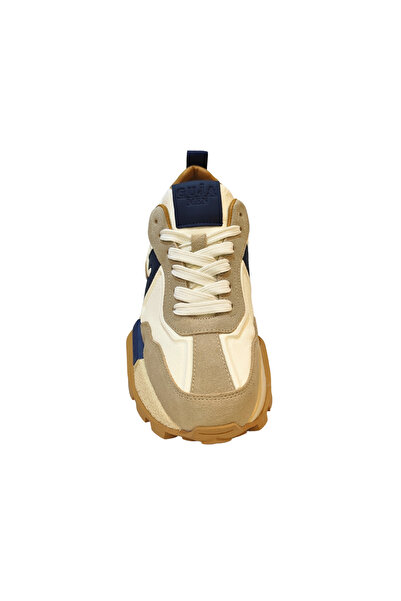 Guja Men's Thick Non-Slip Rubber Sole Lace-Up Color Detailed Sneakers Shoes